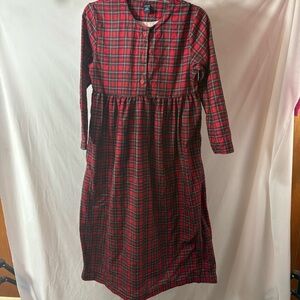 Lands' End Kids Plaid Nightgown in Red and Black